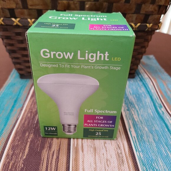 Briignite LED Grow Light Bulb Full Spectrum Dimmable 12W 1-Pack - Picture 1 of 7